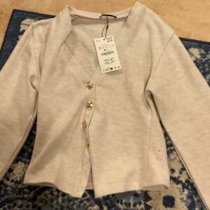 Zara Elegant Cream Cardigan